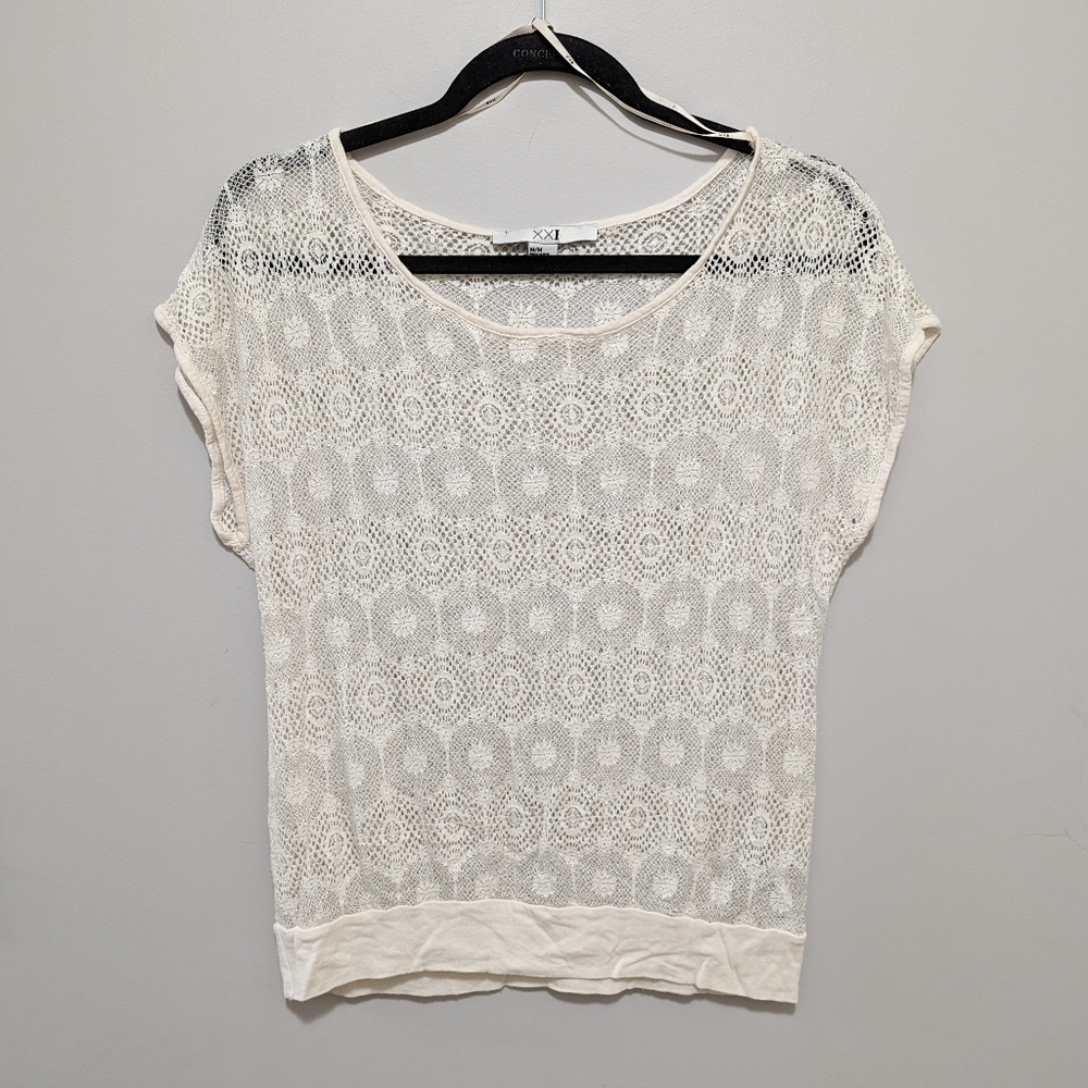 Semi sheer knit top